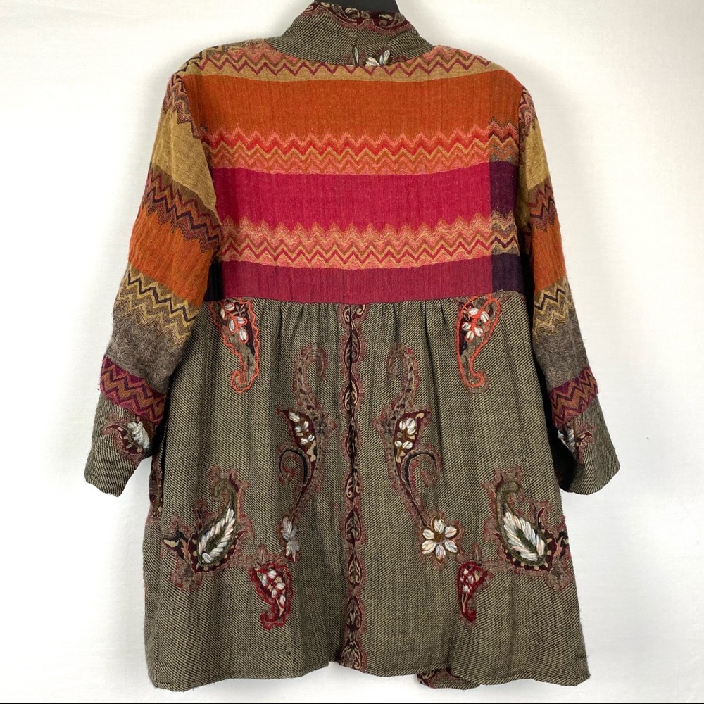 Soft Surroundings Izmir Crewel Patchwork Jacket - image 2